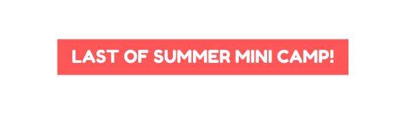 Last of Summer mini camP